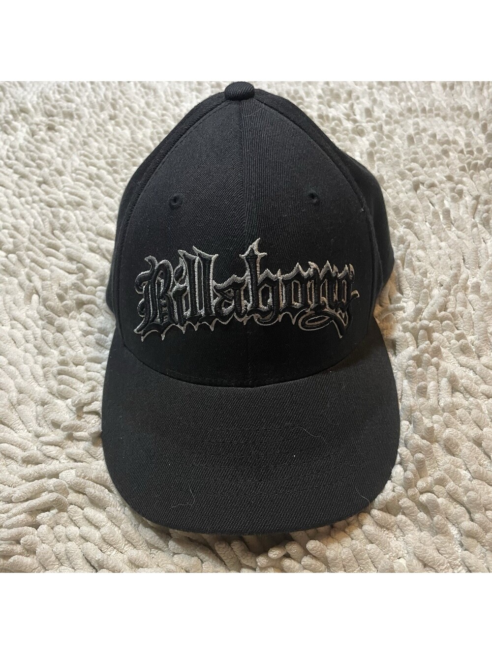 Billabong Hat Cap FlexFit Gray Embroidered Adult Mens One Size Spell Out Wool